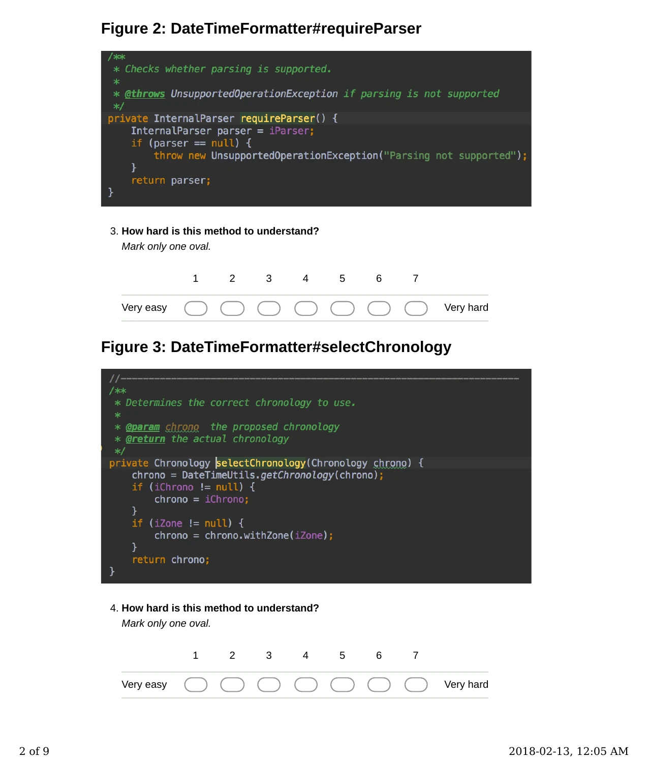 Form page 2: requireParser, selectChronology.