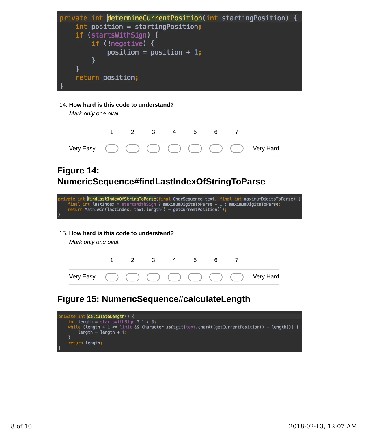 Form page 8: NumericSequence position helpers.
