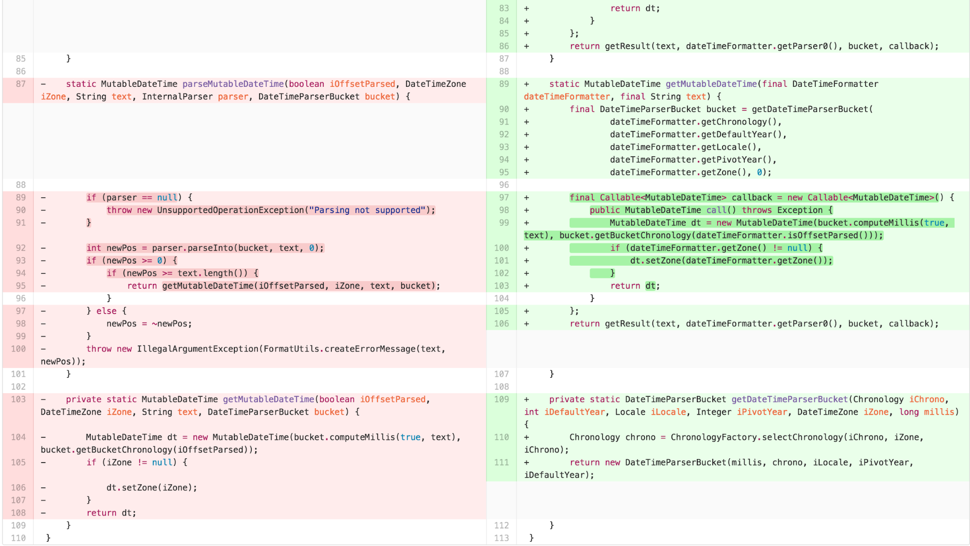 Step 65: simplify DateTimeParserBucket via SimpleParser.