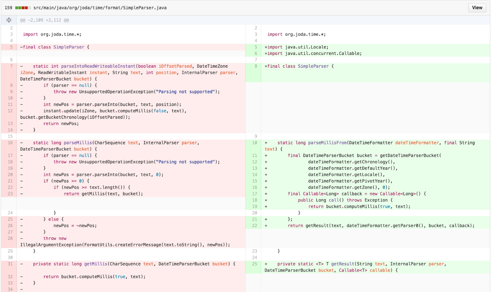 Step 62: simplify DateTimeParserBucket via SimpleParser.