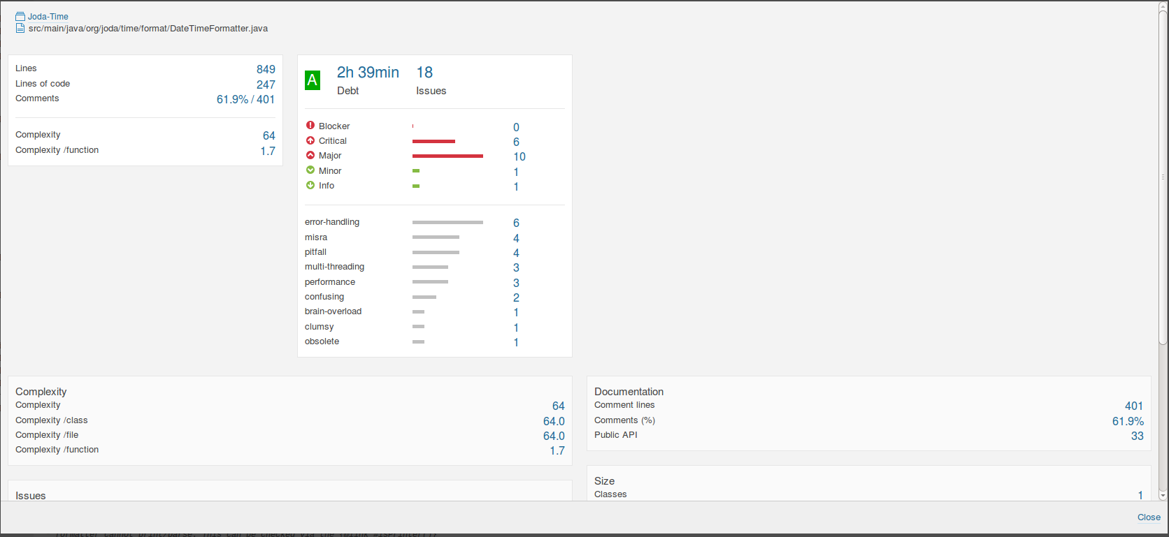 DateTimeFormatter, experimental.