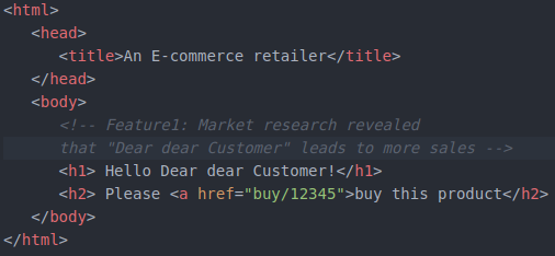 Text edit with explanatory comment.
